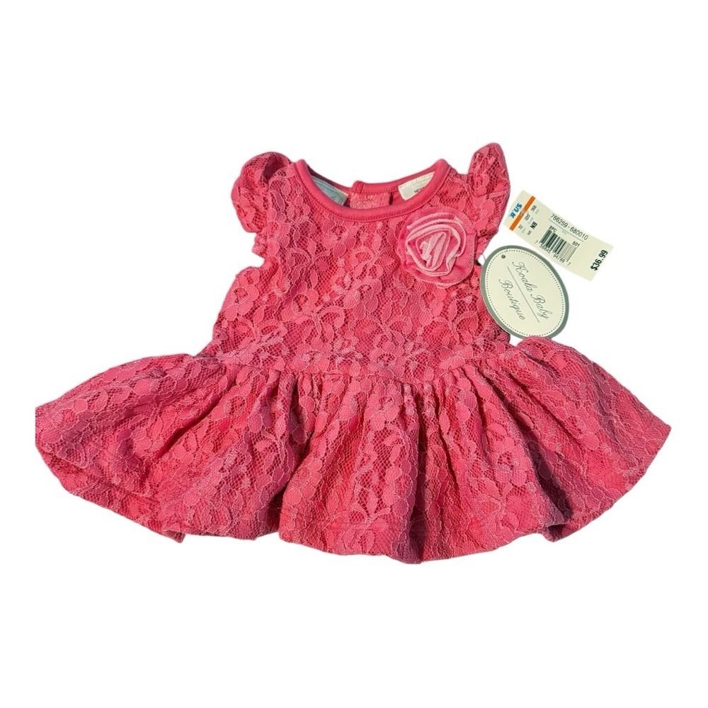 Koala Baby Boutique Pink Lace Dress Newborn